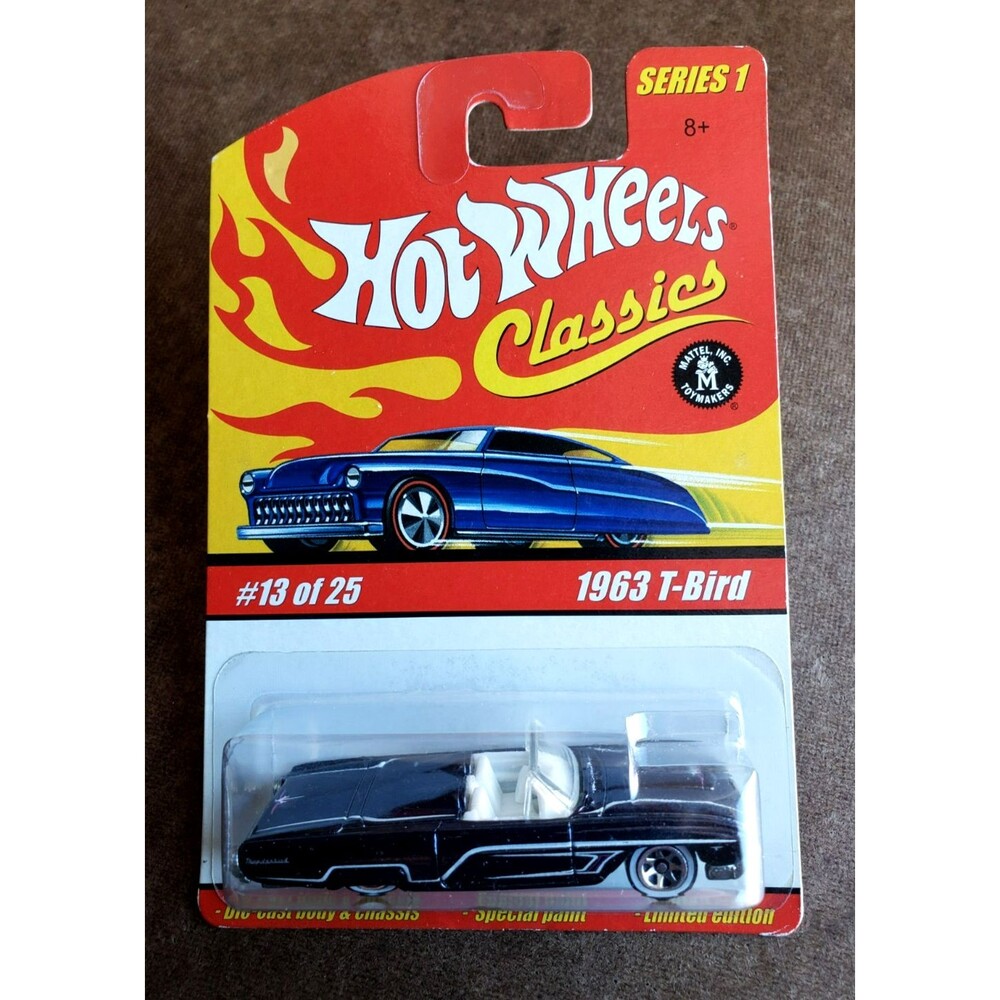 2005 Hot Wheels 1963 FORD T-BIRD Spectraflame Dark BLUE CLASSICS SERIES 1 #13/25